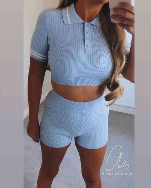 knitting ribbed fashion women two piece sets short sleeve casual bodycon outfits button crop and pants co-ord set, White
knitting ribbed fashion women two piece sets short sleeve casual bodycon outfits button crop and pants co-ord set, White
