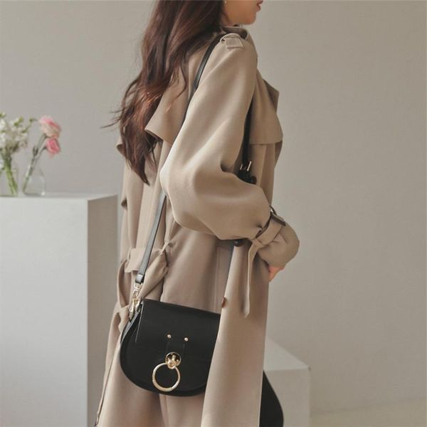 women's trench coats women british style long oversized coat elegant ladies vintage outwear, Tan;black
women's trench coats women british style long oversized coat elegant ladies vintage outwear, Tan;black
