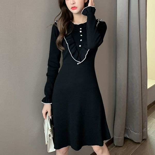 dress autumn winter christmas knitting long sleeve korean slim black mini women casual robe femme sukienka wmne, Black;gray
dress autumn winter christmas knitting long sleeve korean slim black mini women casual robe femme sukienka wmne, Black;gray