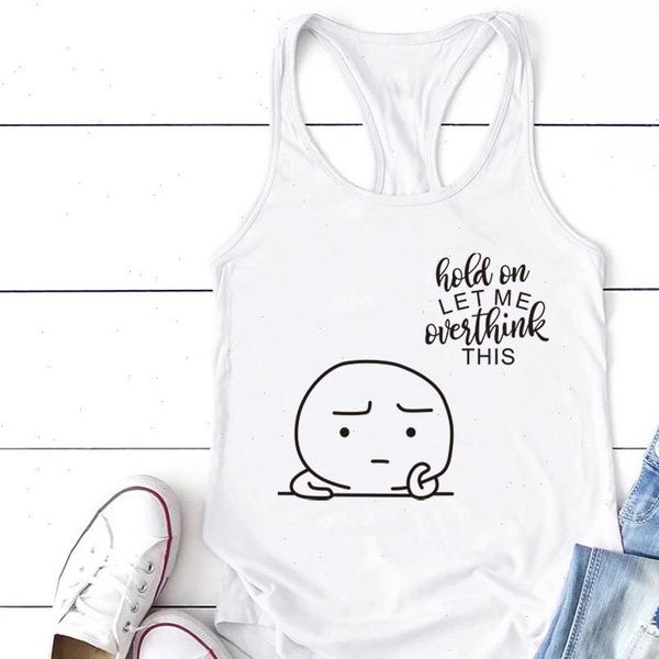 womens camis casual hold on let me overthink this printed tanks women summer sleeveless tank graphic crew neck streetwear, White
womens camis casual hold on let me overthink this printed tanks women summer sleeveless tank graphic crew neck streetwear, White