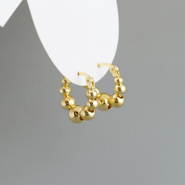 hoop & huggie hkmmh 925 sterling silver round bead earrings female fashion accessories jewelry party wedding gifts prevent allergy, Golden;silver
hoop & huggie hkmmh 925 sterling silver round bead earrings female fashion accessories jewelry party wedding gifts prevent allergy, Golden;silver
