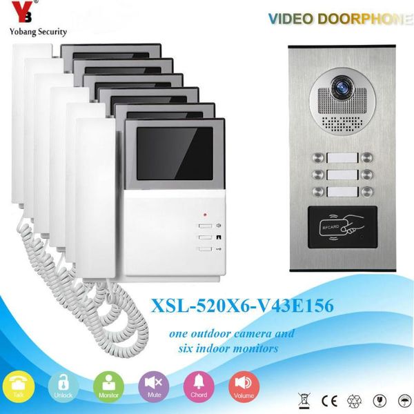 yobang security video doorbell 4.3" indoor monitor dual-way intercom to and audio chat ir led night vision for apartments door phones
yobang security video doorbell 4.3" indoor monitor dual-way intercom to and audio chat ir led night vision for apartments door phones