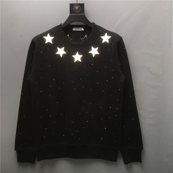men's hoodies & sweatshirts hoodie with reflective star embroidered collar, made of cotton and veet, thick polar lining, type a17, Black
men's hoodies & sweatshirts hoodie with reflective star embroidered collar, made of cotton and veet, thick polar lining, type a17, Black