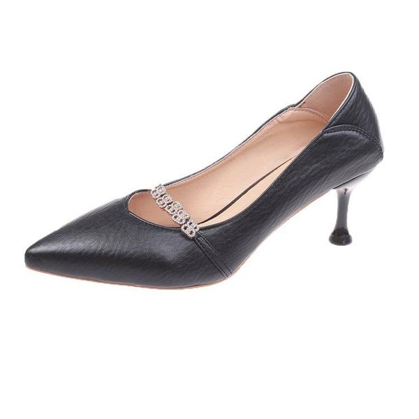 dress shoes single female 2021 autumn fashion wild professional work temperament shallow mouth rhinestone high heels, Black
dress shoes single female 2021 autumn fashion wild professional work temperament shallow mouth rhinestone high heels, Black