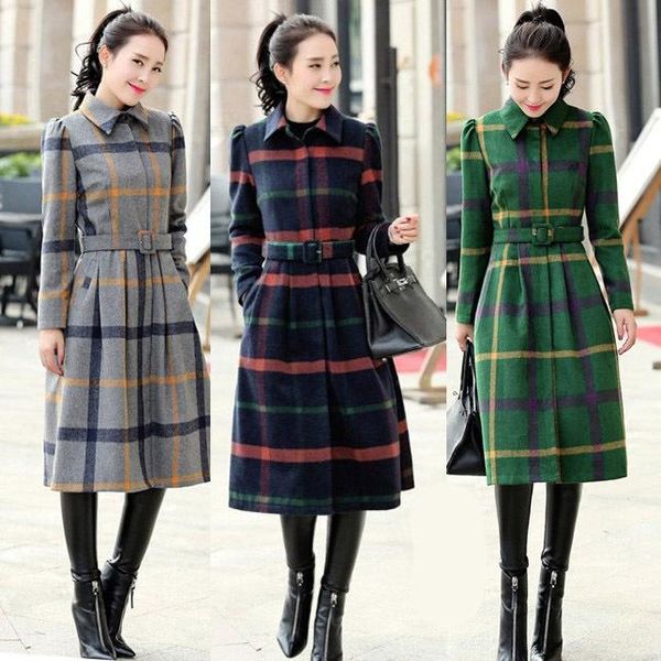autumn and winter women's korean slim was thin long-sleeved thick plaid long fashion woolen dress casual dresses, Black;gray
autumn and winter women's korean slim was thin long-sleeved thick plaid long fashion woolen dress casual dresses, Black;gray