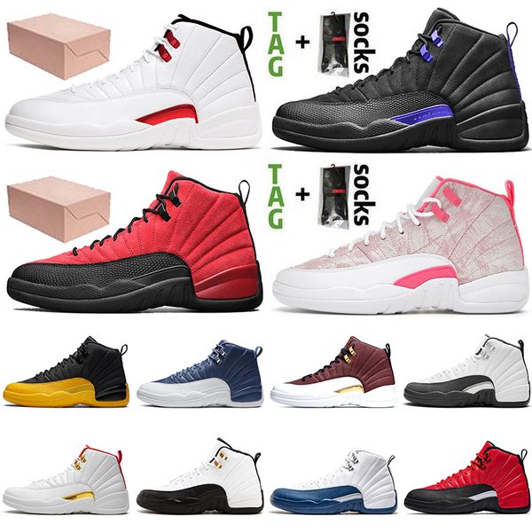 2021 with box jumpman 12 12s men women basketball shoes retro twist university gold dark concord arctic punch pink platform trainers sports, White;red
2021 with box jumpman 12 12s men women basketball shoes retro twist university gold dark concord arctic punch pink platform trainers sports, White;red