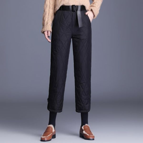 women's pants & capris winter thicken women harem casual belted femme chic warm female cotton padded trousers 2021, Black;white
women's pants & capris winter thicken women harem casual belted femme chic warm female cotton padded trousers 2021, Black;white