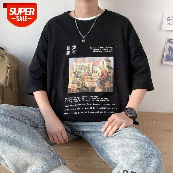 summer pattern printing short-sleeved t-shirt men's tide harajuku style youth loose ins half-sleeved #vy2b, White;black
summer pattern printing short-sleeved t-shirt men's tide harajuku style youth loose ins half-sleeved #vy2b, White;black