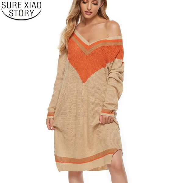 women's sweaters striped sweater pullover 2021 v-neck long women autumn and winter clothes korean fashion loose 11754, White;black
women's sweaters striped sweater pullover 2021 v-neck long women autumn and winter clothes korean fashion loose 11754, White;black
