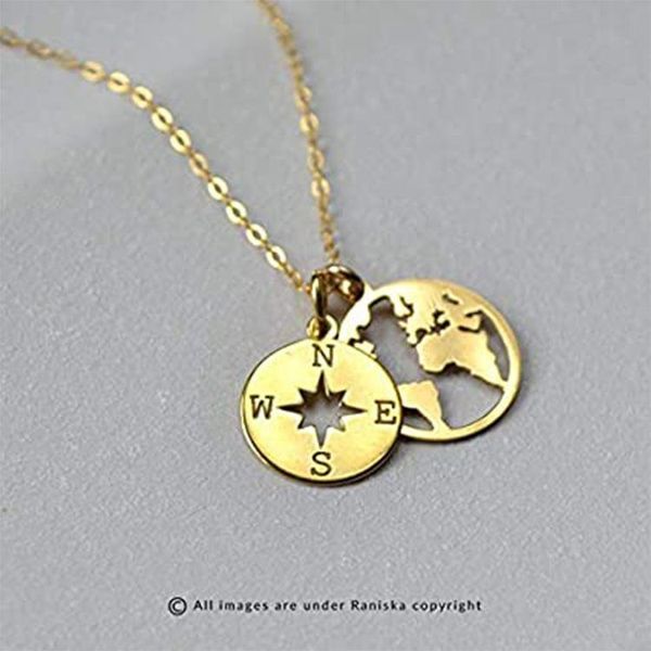 pendant necklaces necklace women's double disc compass rice granular chain fashion jewelry wholesale, Silver
pendant necklaces necklace women's double disc compass rice granular chain fashion jewelry wholesale, Silver
