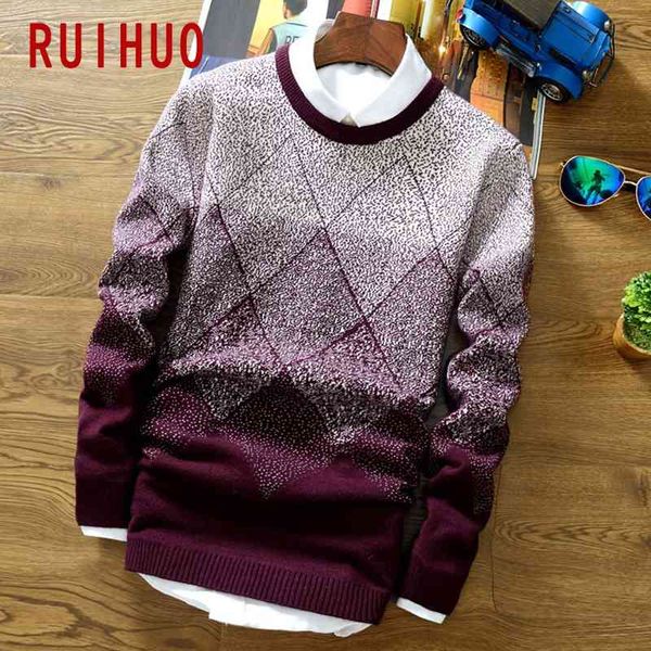 ruihuo gradient color knitted men winter cloth pullover mens s harajuku sweater 2021 new arrivals m-2xl, Black
ruihuo gradient color knitted men winter cloth pullover mens s harajuku sweater 2021 new arrivals m-2xl, Black