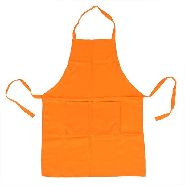 aprons plain apron with front pocket kitchen cooking craft baking orange