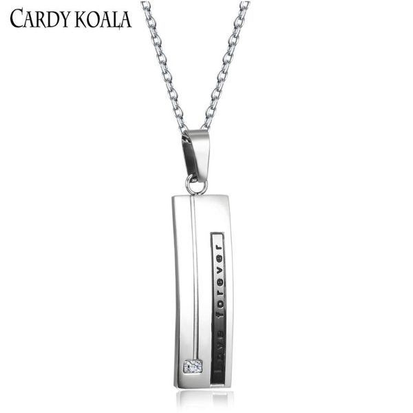 pendant necklaces 316l stainless steel cubic inlaid "forever love" couple necklace for men, Silver
pendant necklaces 316l stainless steel cubic inlaid "forever love" couple necklace for men, Silver