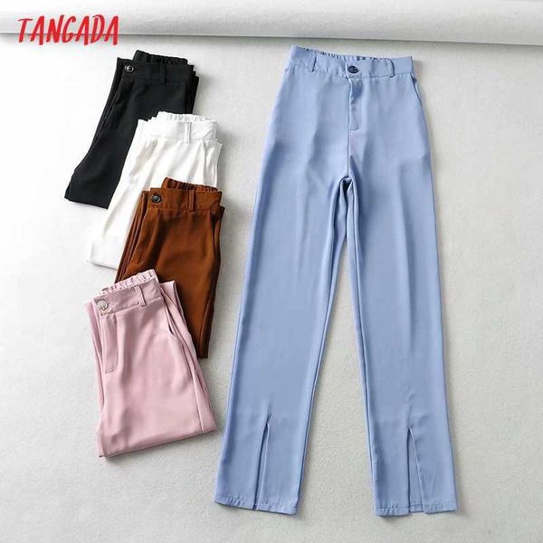 tangada fashion women solid suit pants trousers strethy waist office lady pants pantalon 2t08 210609, Black;white
tangada fashion women solid suit pants trousers strethy waist office lady pants pantalon 2t08 210609, Black;white