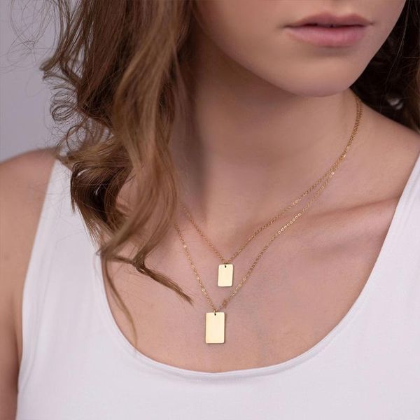 visunion stainless steel square necklace set 2 pcs layers o-chain hypoallergenic pendant for women can be engraved gift chains, Silver
visunion stainless steel square necklace set 2 pcs layers o-chain hypoallergenic pendant for women can be engraved gift chains, Silver