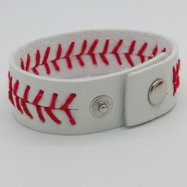 new leather baseball or softball bracelet with red stitching sports jewelry, Golden;silver
new leather baseball or softball bracelet with red stitching sports jewelry, Golden;silver