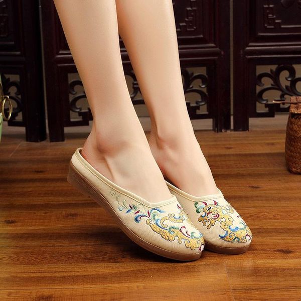 slippers yourseason ladies canvas close toe shoes summer elegant women cotton fabric flat slide retro chinese embroidered, Black
slippers yourseason ladies canvas close toe shoes summer elegant women cotton fabric flat slide retro chinese embroidered, Black