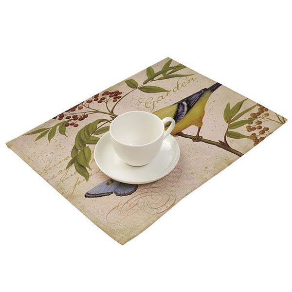 table napkin vintage bird rural style printed cotton linen fabric heat-insulated placemat kitchen decoration accessories 42*32cm 1 piece h26
table napkin vintage bird rural style printed cotton linen fabric heat-insulated placemat kitchen decoration accessories 42*32cm 1 piece h26