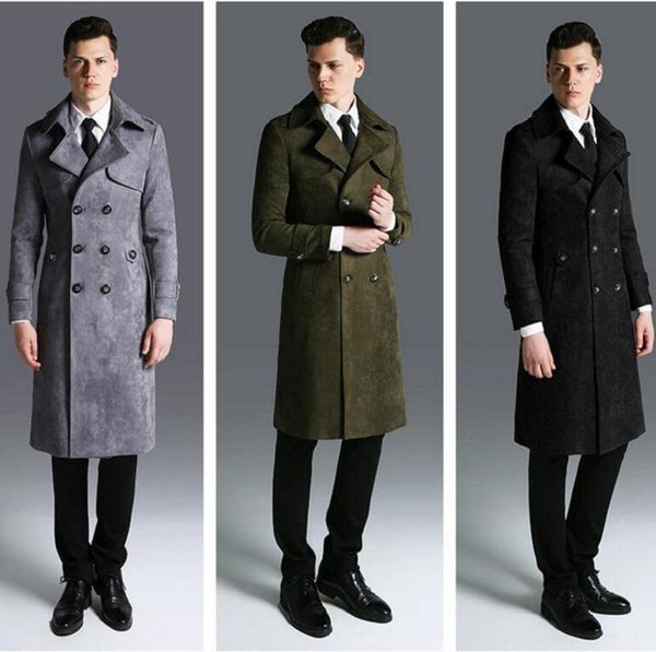 men's trench coats 2021 usa fashion spring autumn clothing army green gray black overcoat deer suede coat men super long windbreaker, Tan;black
men's trench coats 2021 usa fashion spring autumn clothing army green gray black overcoat deer suede coat men super long windbreaker, Tan;black