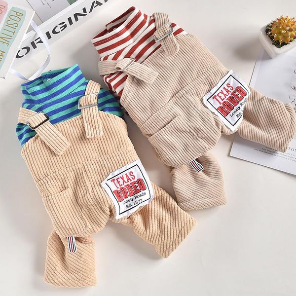 dog apparel striped shirts with trousers four legs warm pet clothes autumn and winter thicken four-legged corduroy overall dogs
dog apparel striped shirts with trousers four legs warm pet clothes autumn and winter thicken four-legged corduroy overall dogs