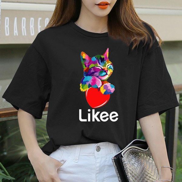 likee app heart short cat women t shirts cool fun tee rainbow funny clothes, White
likee app heart short cat women t shirts cool fun tee rainbow funny clothes, White