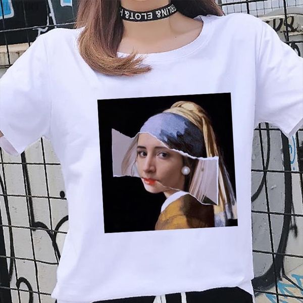 girl with a pearl earring men and womens graphics printing summer harajuku fashion retro short sleeve, White;black
girl with a pearl earring men and womens graphics printing summer harajuku fashion retro short sleeve, White;black