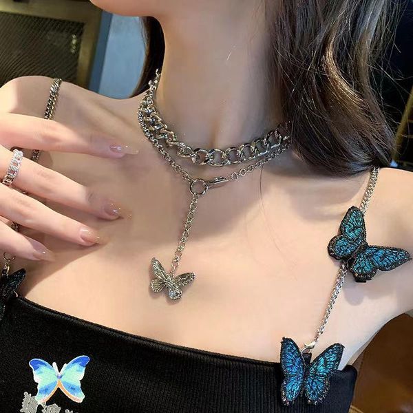 chains sweet girl butterfly pendant necklace suitable for women to wear metal chain accessories independent collar jewelry gif, Silver
chains sweet girl butterfly pendant necklace suitable for women to wear metal chain accessories independent collar jewelry gif, Silver
