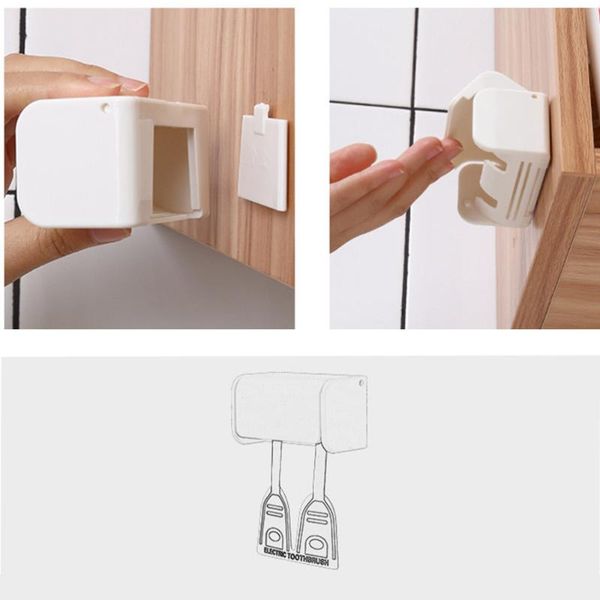 wall mount anti-dust 2-head electric toothbrush holder self-stick bathroom organizer storage rack (white) holders
wall mount anti-dust 2-head electric toothbrush holder self-stick bathroom organizer storage rack (white) holders