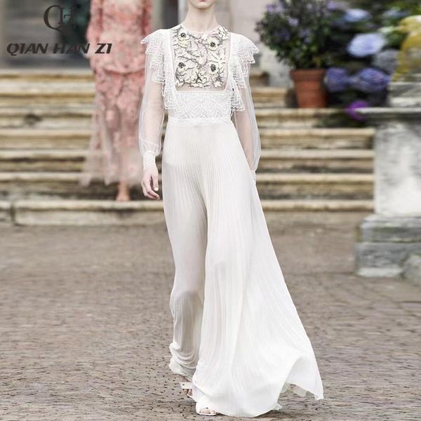 casual dresses qian han zi spring autumn fashion long sleeve dress women ruffle lace embroidered high elegant slim pleated maxi, Black;gray
casual dresses qian han zi spring autumn fashion long sleeve dress women ruffle lace embroidered high elegant slim pleated maxi, Black;gray