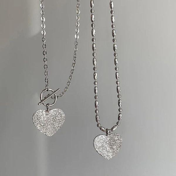 pendant necklaces lovoacc trendy shiny love heart matte necklace for women charming silver color toggle clasp metallic jewelry
pendant necklaces lovoacc trendy shiny love heart matte necklace for women charming silver color toggle clasp metallic jewelry