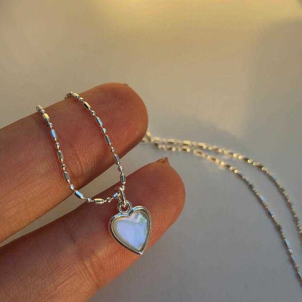 925 sterling silver women's necklace, heart-shaped chain and shell, light luxurious accessories, groove design, pearl
925 sterling silver women's necklace, heart-shaped chain and shell, light luxurious accessories, groove design, pearl