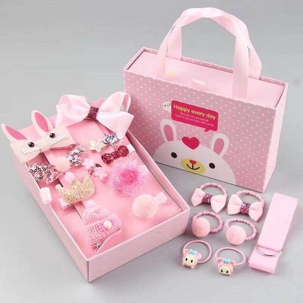 children girl's rubber band gift box headband princess crown hair ornament set cute baby hairpin headdress, Slivery;white
children girl's rubber band gift box headband princess crown hair ornament set cute baby hairpin headdress, Slivery;white