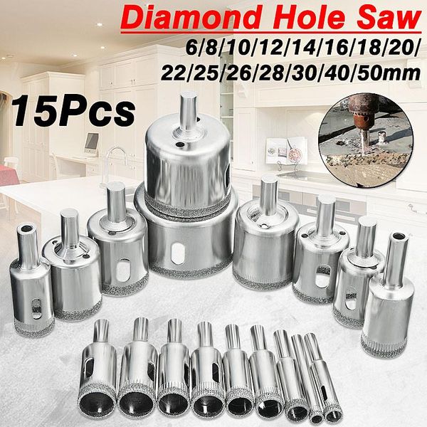 professional drill bits diamond hole saw bit tool 6-50mm ceramic porcelain glass marble 6/8/10/12/14/16/18/20/22/25/26/28/30/40 / 50mm
professional drill bits diamond hole saw bit tool 6-50mm ceramic porcelain glass marble 6/8/10/12/14/16/18/20/22/25/26/28/30/40 / 50mm