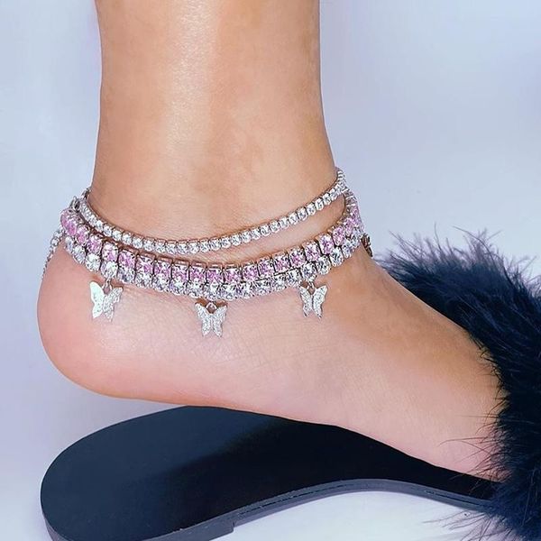 anklets 3 pcs/set women set sweet pink square crystal chain butterfly silver color anklet fashion birthday gift female jewelry, Red;blue
anklets 3 pcs/set women set sweet pink square crystal chain butterfly silver color anklet fashion birthday gift female jewelry, Red;blue