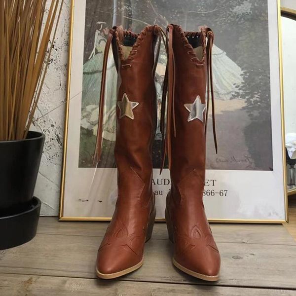 boots 2021 fashion ladies sewing shoes modern retro fringe knee-high western cowboy women block heels point toe, Black
boots 2021 fashion ladies sewing shoes modern retro fringe knee-high western cowboy women block heels point toe, Black
