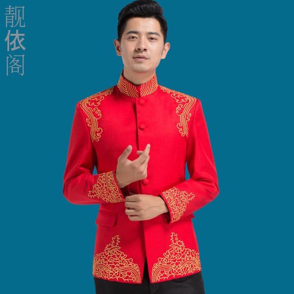 men's suits & blazers s-3xl clothing slim fashion embroidered stand collar tunic host studio suit formal dress plus size singer costume, White;black
men's suits & blazers s-3xl clothing slim fashion embroidered stand collar tunic host studio suit formal dress plus size singer costume, White;black