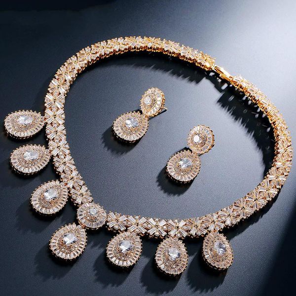 earrings & necklace zircons 2 piece super sparkling cubic zirconia stone fashion african nigerian women wedding jewelry set for brides, Silver
earrings & necklace zircons 2 piece super sparkling cubic zirconia stone fashion african nigerian women wedding jewelry set for brides, Silver