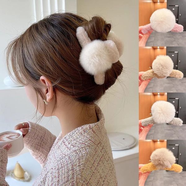 women winter plush hair clips fashion soft hairpins cute sweet faux fur barrettes furry pompom hair claws hair accessories, Slivery;golden
women winter plush hair clips fashion soft hairpins cute sweet faux fur barrettes furry pompom hair claws hair accessories, Slivery;golden