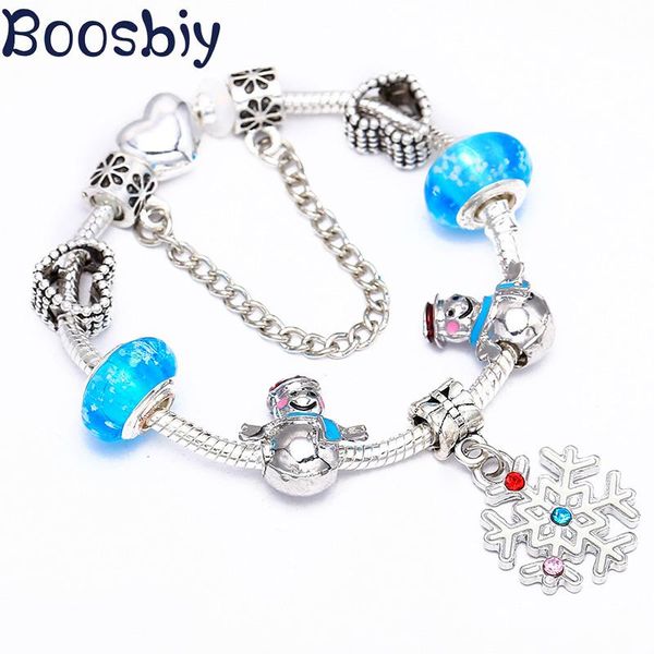 boosbiy diy crystal snowflake pendant charm bracelets with silver plated snowman beads fit fine bracelet jewelry gift for women, Golden;silver
boosbiy diy crystal snowflake pendant charm bracelets with silver plated snowman beads fit fine bracelet jewelry gift for women, Golden;silver