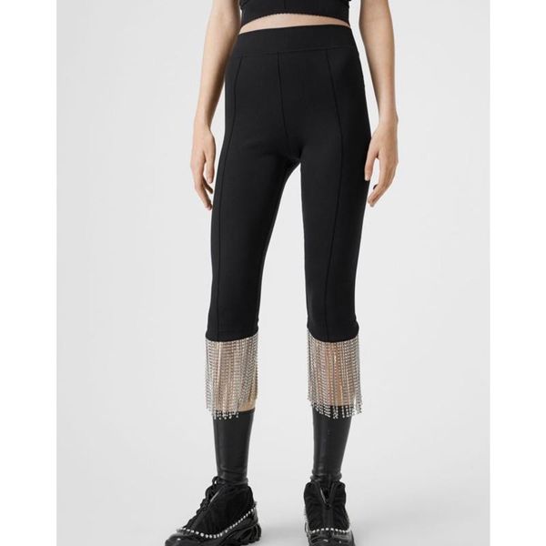 crystal 11.27 tassels comfortable close elastic pencil women fashion calf-length pants women's & capris, Black;white
crystal 11.27 tassels comfortable close elastic pencil women fashion calf-length pants women's & capris, Black;white