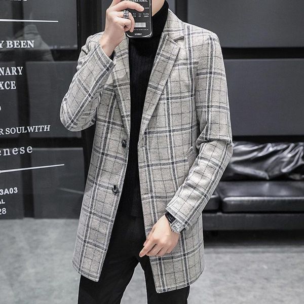 men's wool & blends woolen coat autumn and winter trend all-match casual cloth handsome light luxury jacket mid-length, Black
men's wool & blends woolen coat autumn and winter trend all-match casual cloth handsome light luxury jacket mid-length, Black