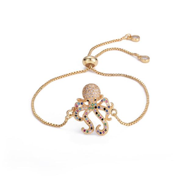 ladies golden rainbow ocs bracelets and jewelry micro-inlaid zircon adjustable femme chain charm, Golden;silver
ladies golden rainbow ocs bracelets and jewelry micro-inlaid zircon adjustable femme chain charm, Golden;silver