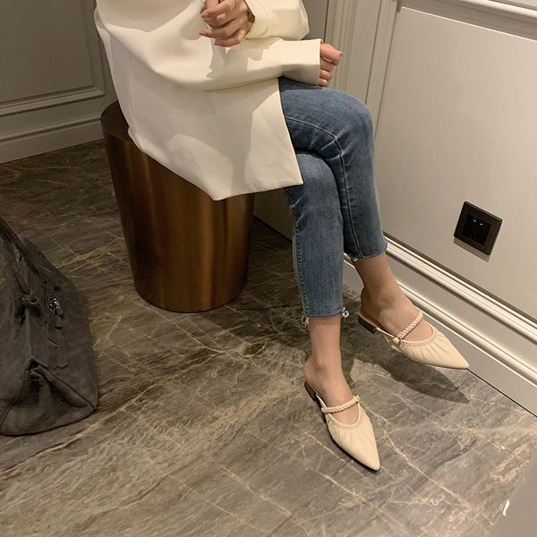 slippers fashion women pointed toe slides mules shoes thick mid heeled black/beige casual wooden pumps size 39 6yfw
slippers fashion women pointed toe slides mules shoes thick mid heeled black/beige casual wooden pumps size 39 6yfw