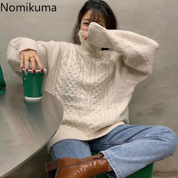 nomikuma autumn winter turtleneck twisted pullover sweater causal long sleeve women knitted new korean pull femme 6d004 210427, White;black
nomikuma autumn winter turtleneck twisted pullover sweater causal long sleeve women knitted new korean pull femme 6d004 210427, White;black