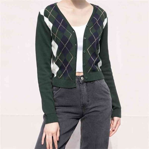 women v neck collar button up closure argyle print knit sweater preppy style cardigan 210512, White
women v neck collar button up closure argyle print knit sweater preppy style cardigan 210512, White