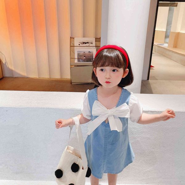 summer girls cute bowknot denim reversible dress fashion patchwork short sleeve dresses 210508, Red;yellow
summer girls cute bowknot denim reversible dress fashion patchwork short sleeve dresses 210508, Red;yellow