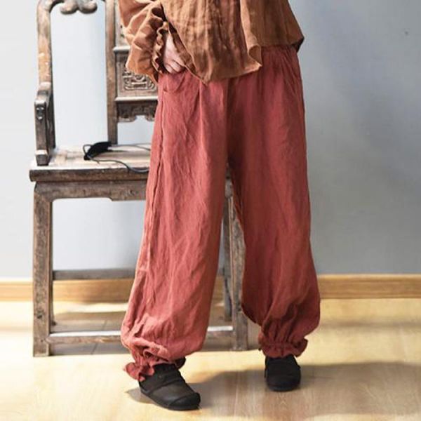 women's pants & capris johnature loose harem women clothes 2021 spring casual elastic waist trousers full length vintage leisure ladies, Black;white
women's pants & capris johnature loose harem women clothes 2021 spring casual elastic waist trousers full length vintage leisure ladies, Black;white