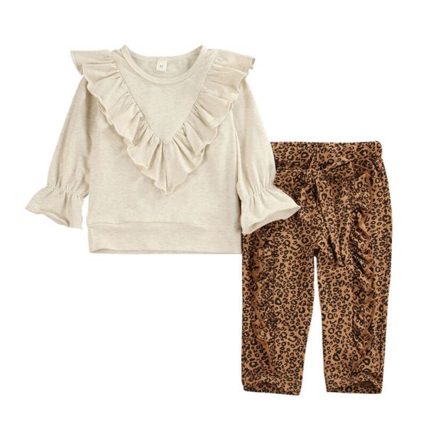 girl's dresses pudcoco us stock 2pcs 0-5 years kid baby clothes long sleeve ruffle sweatshirt+leopard pants girl autumn clothing c0228, Red;yellow
girl's dresses pudcoco us stock 2pcs 0-5 years kid baby clothes long sleeve ruffle sweatshirt+leopard pants girl autumn clothing c0228, Red;yellow