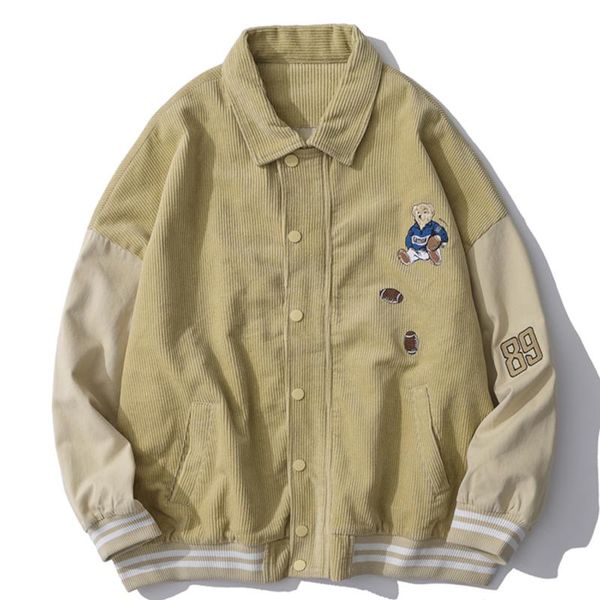 hip hop bear embroidery corduroy winter coat men women streetwear jacket 2021 harajuku jackets men's, Black;brown
hip hop bear embroidery corduroy winter coat men women streetwear jacket 2021 harajuku jackets men's, Black;brown