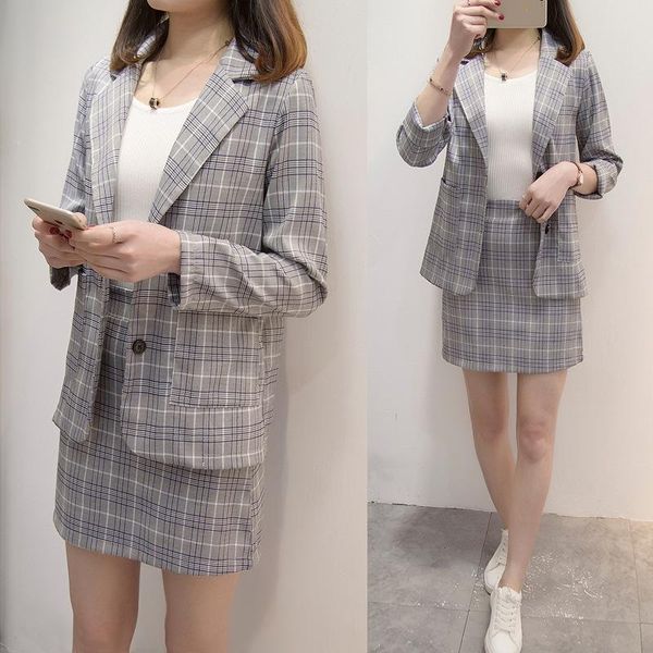 two piece dress spring summer long sleeve jacket blazers coat & skirt women outwears plaid suit 2 pieces sets office ladies suits, White
two piece dress spring summer long sleeve jacket blazers coat & skirt women outwears plaid suit 2 pieces sets office ladies suits, White